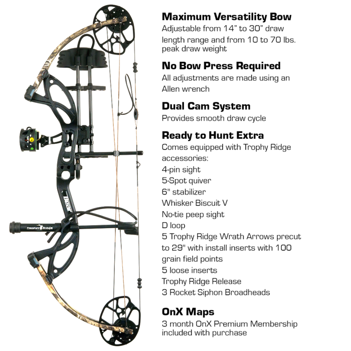 Bear Archery Legit RTH Extra 10-70# - Right Hand or Left Hand