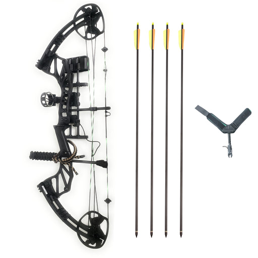 SAS Feud X 30-70 Lbs 19-31" Compound Bow Pro Package 300+FPS Black - Used
