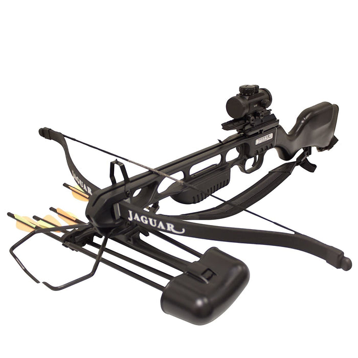 SAS Jaguar 175lbs Recurve Hunting Crossbow Deluxe Red Dot Scope Package