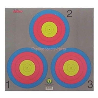 Maple Leaf Grey 17" x 17" 3-Spot Vegas 20cm Circles Paper Archery Target