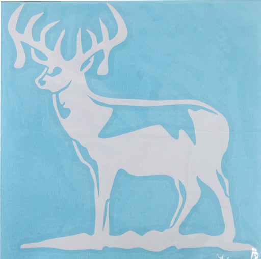 Just Decals Mule Deer Windows Sticker Hunting White Made in US