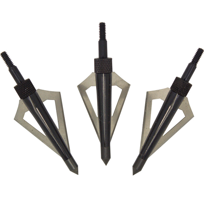3-Blade Crossbow Broadheads Tips for 14/16/20in Arrows 150lbs 100-Grain - 3/pack