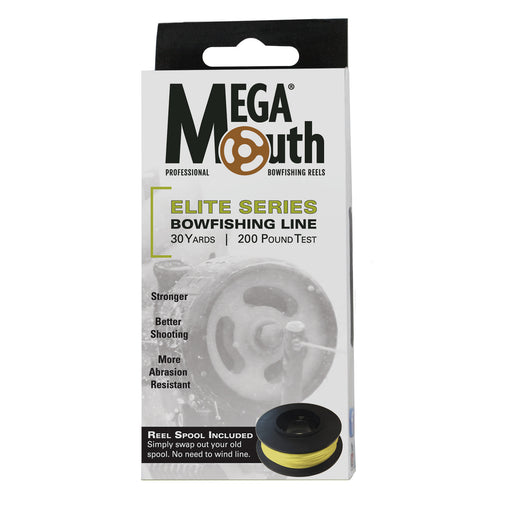 MegaMouth Spool with ELITE Series 200lb Bowfishing Line – 30 Yards