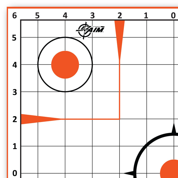 EZ Aim® Paper Shooting Targets 12" Square Sight-in Grid Targets - 13/Pack