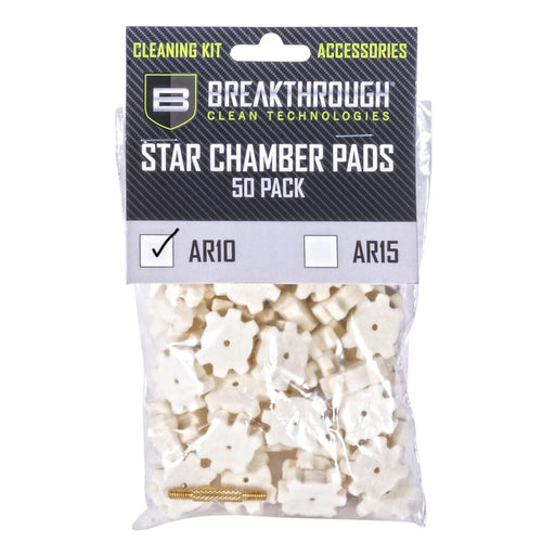 Breakthrough Clean Technologies® AR-10 Chamber Star Pads - 50/Pack