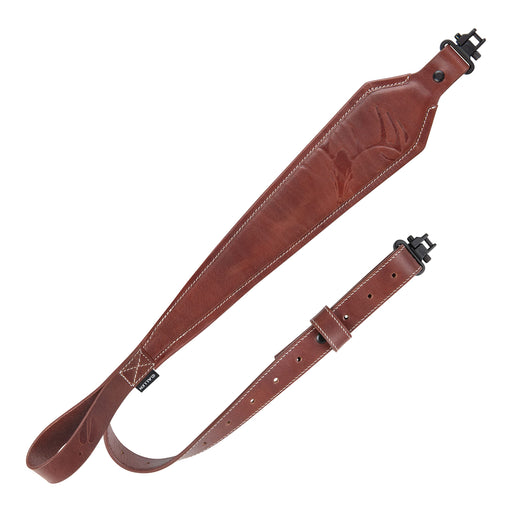 Allen Company Heritage Deer Deboss Leather Rifle Sling - Rawhide
