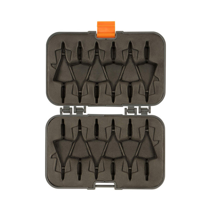 Allen Company Titan Broadhead Box & Caddy Holds 6 Broadheads - Gray/Orange