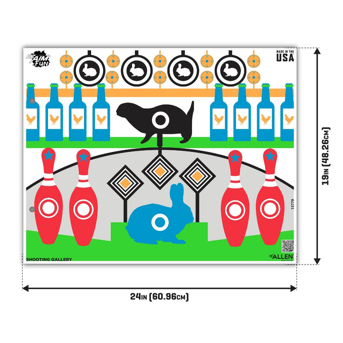 EZ Aim® Fun Gallery Paper Shooting Target, 23" x 19" - 4/Pack
