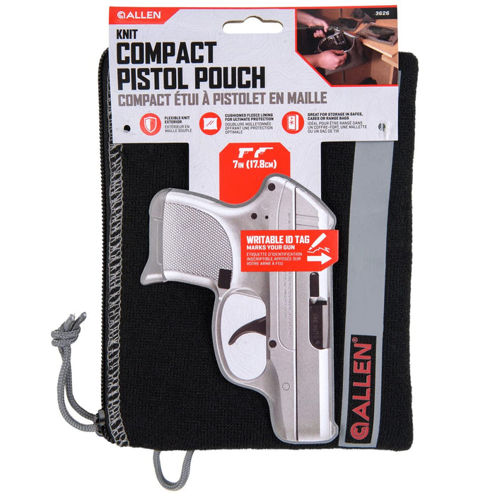 Allen Company Lockable Handgun Storage Pouch with Writeable ID Label - Black