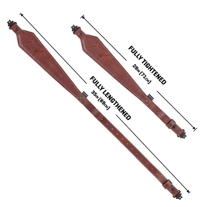 Allen Company Heritage Deer Deboss Leather Rifle Sling - Rawhide