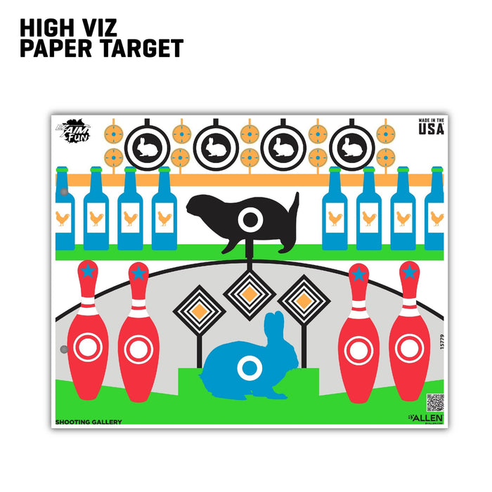 EZ Aim® Fun Gallery Paper Shooting Target, 23" x 19" - 4/Pack