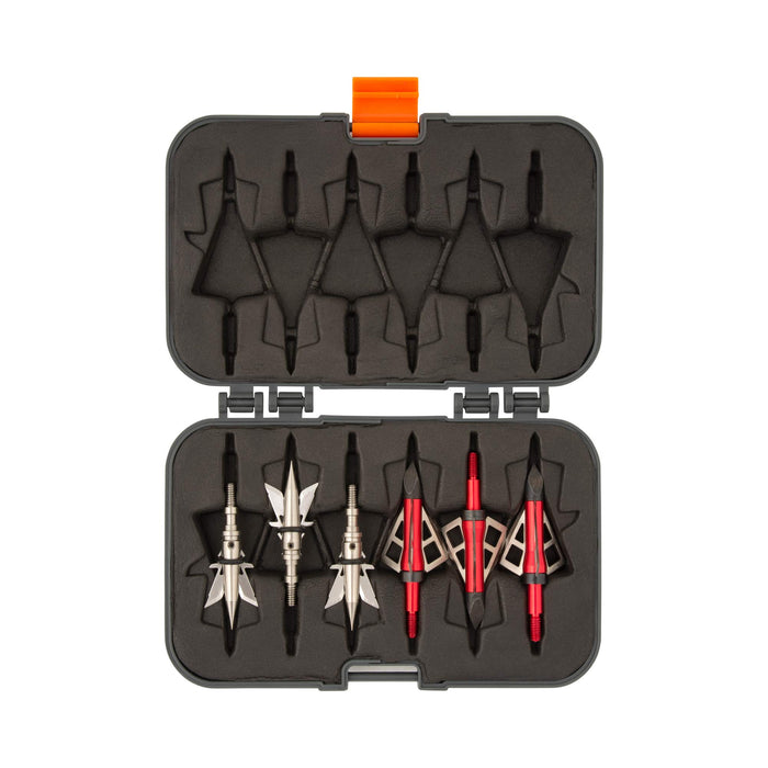 Allen Company Titan Broadhead Box & Caddy Holds 6 Broadheads - Gray/Orange