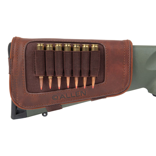 Allen Company New Castle Leather Buttstock Cartridge Carrier - Brown