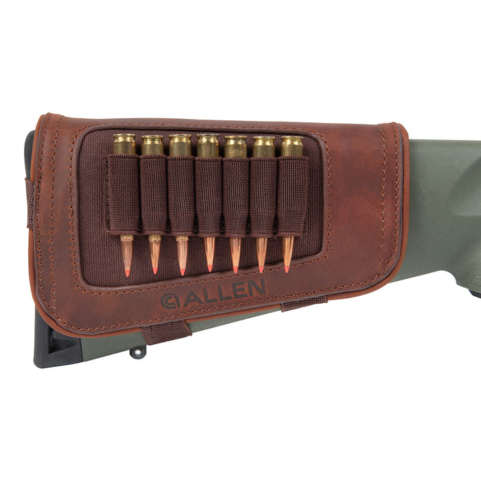Allen Company New Castle Leather Buttstock Cartridge Carrier - Brown