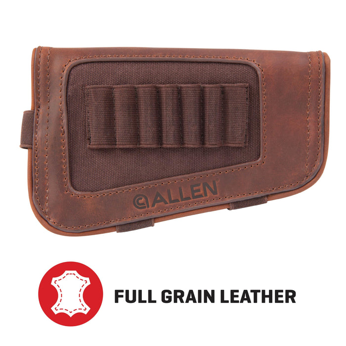 Allen Company New Castle Leather Buttstock Cartridge Carrier - Brown