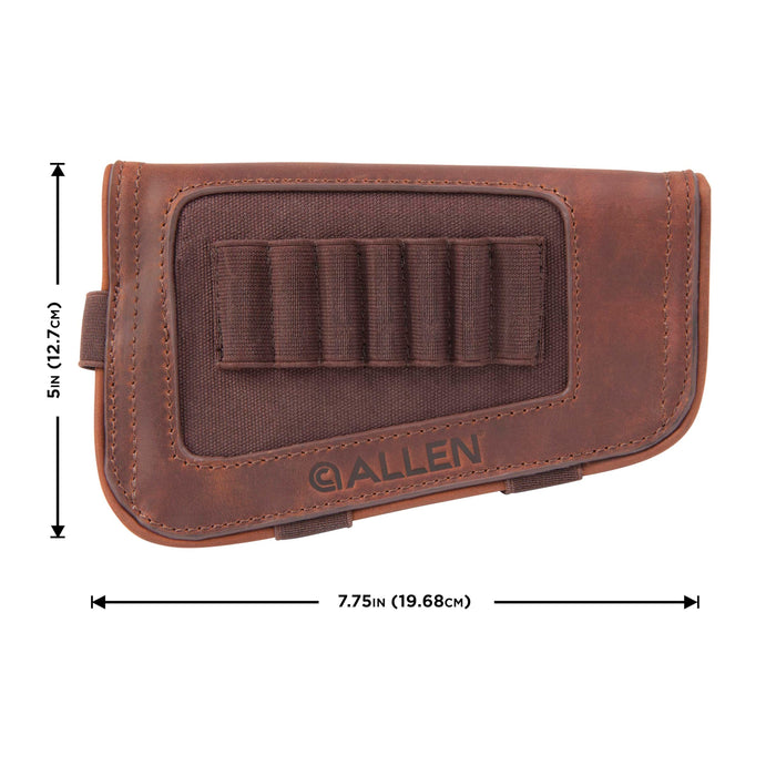 Allen Company New Castle Leather Buttstock Cartridge Carrier - Brown
