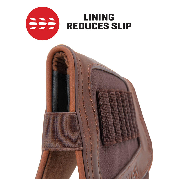 Allen Company New Castle Leather Buttstock Cartridge Carrier - Brown
