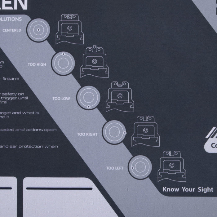 Allen Company Krome™ Handgun Shooting Range & Cleaning Mat - Black/Gray