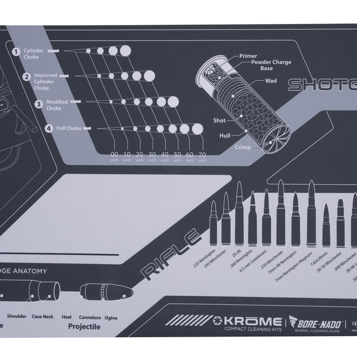 Allen Company Krome™ Rifle & Shotgun Cleaning Mat 46" L x 16" W - Black/Gray