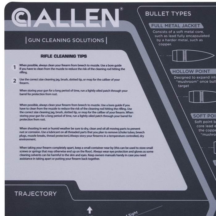 Allen Company Krome™ Rifle & Shotgun Cleaning Mat 46" L x 16" W - Black/Gray