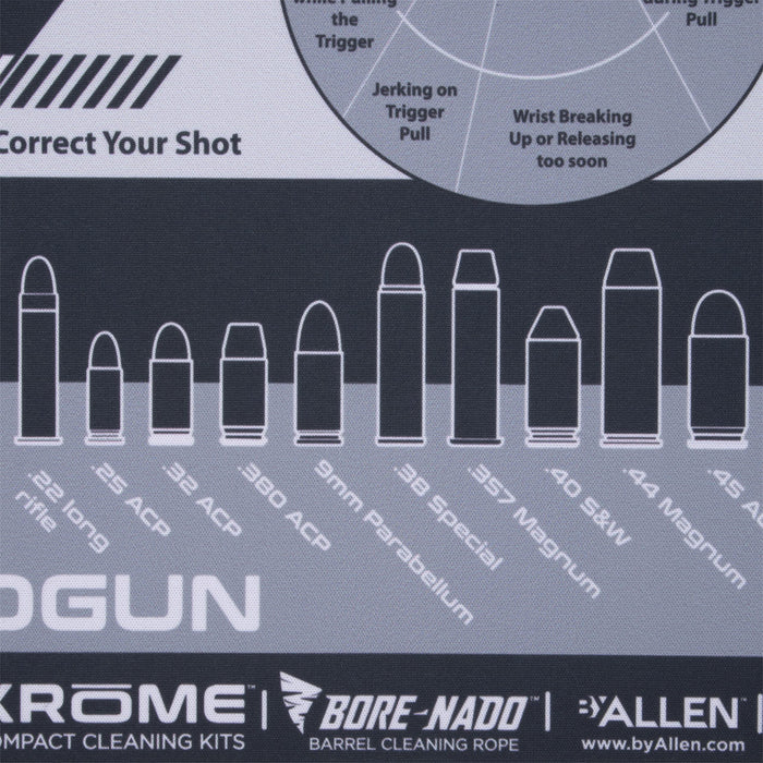 Allen Company Krome™ Handgun Shooting Range & Cleaning Mat - Black/Gray