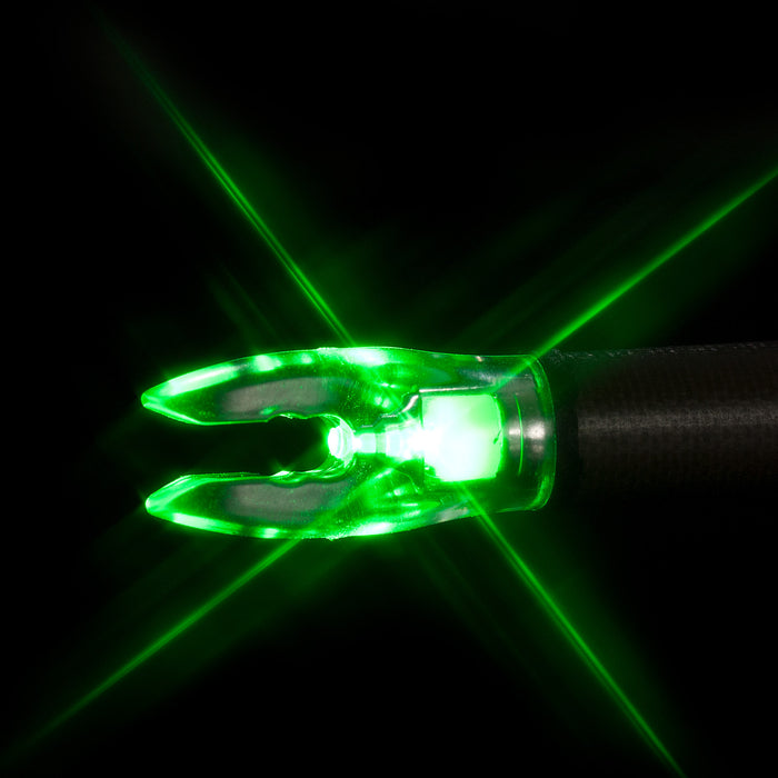 SAS Fit Universal Size Green Lighted Arrow Archery Nocks, 3 Pack