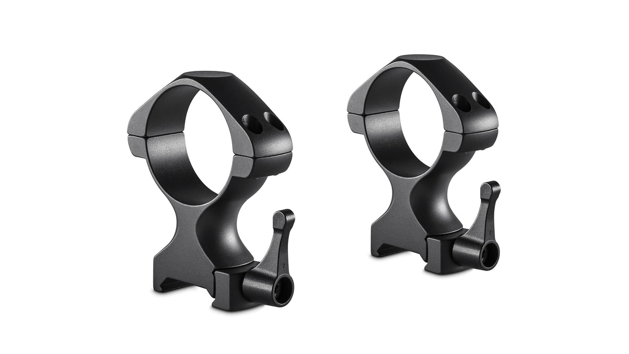 Hawke Precision Steel Ring Mounts 34mm High with Lever/Low with Lever - Black