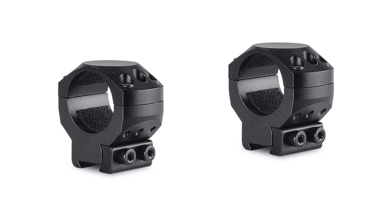 Hawke Tactical Ring Mount 9-11mm Medium/High/Extra High w/ Nut 1"/30mm 2Pc-Black