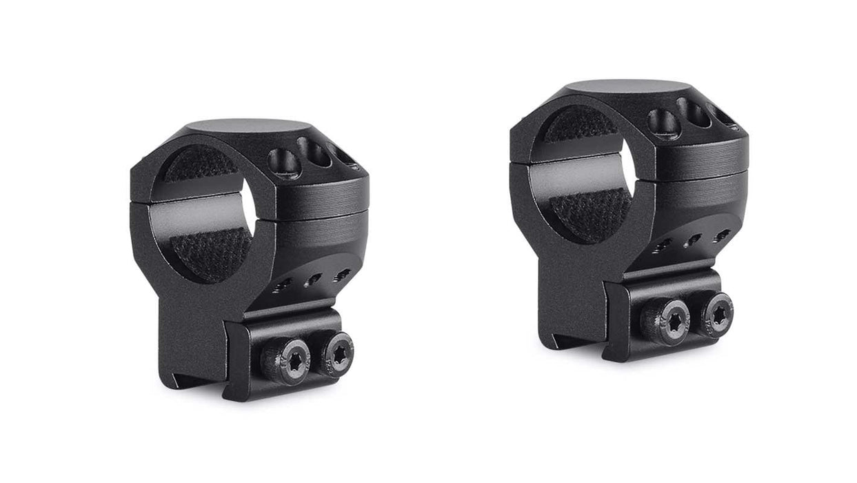 Hawke Tactical Ring Mount 9-11mm Medium/High/Extra High w/ Nut 1"/30mm 2Pc-Black