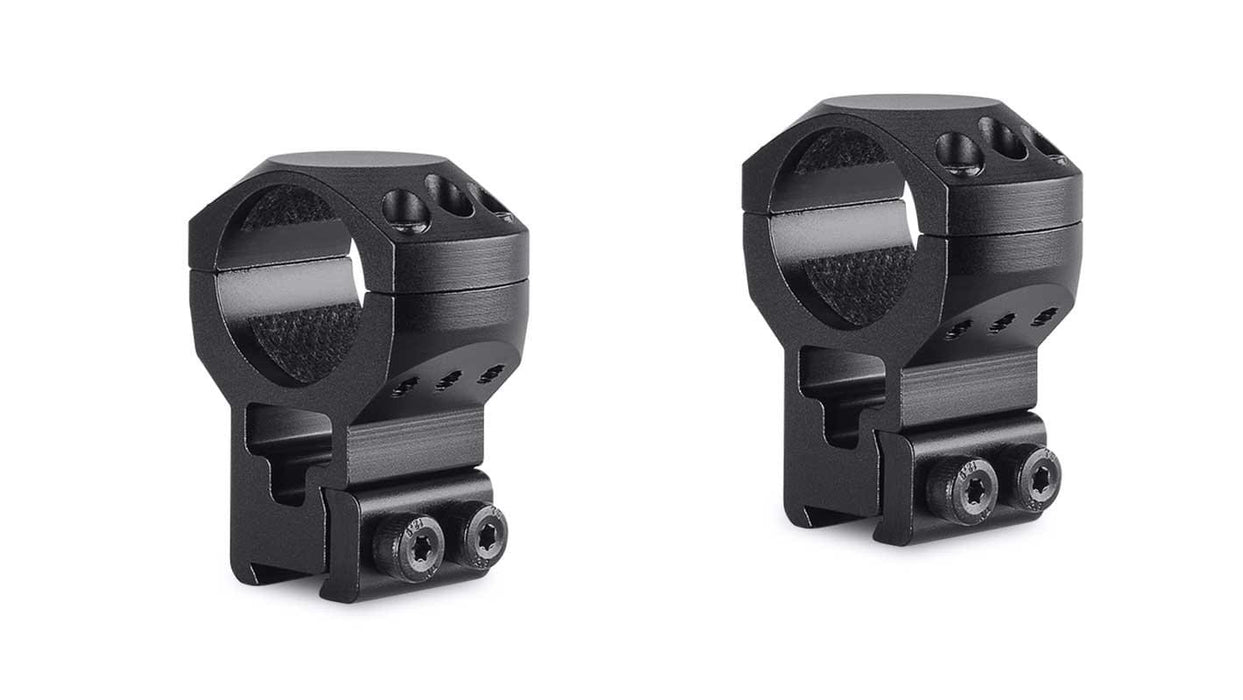 Hawke Tactical Ring Mount 9-11mm Medium/High/Extra High w/ Nut 1"/30mm 2Pc-Black