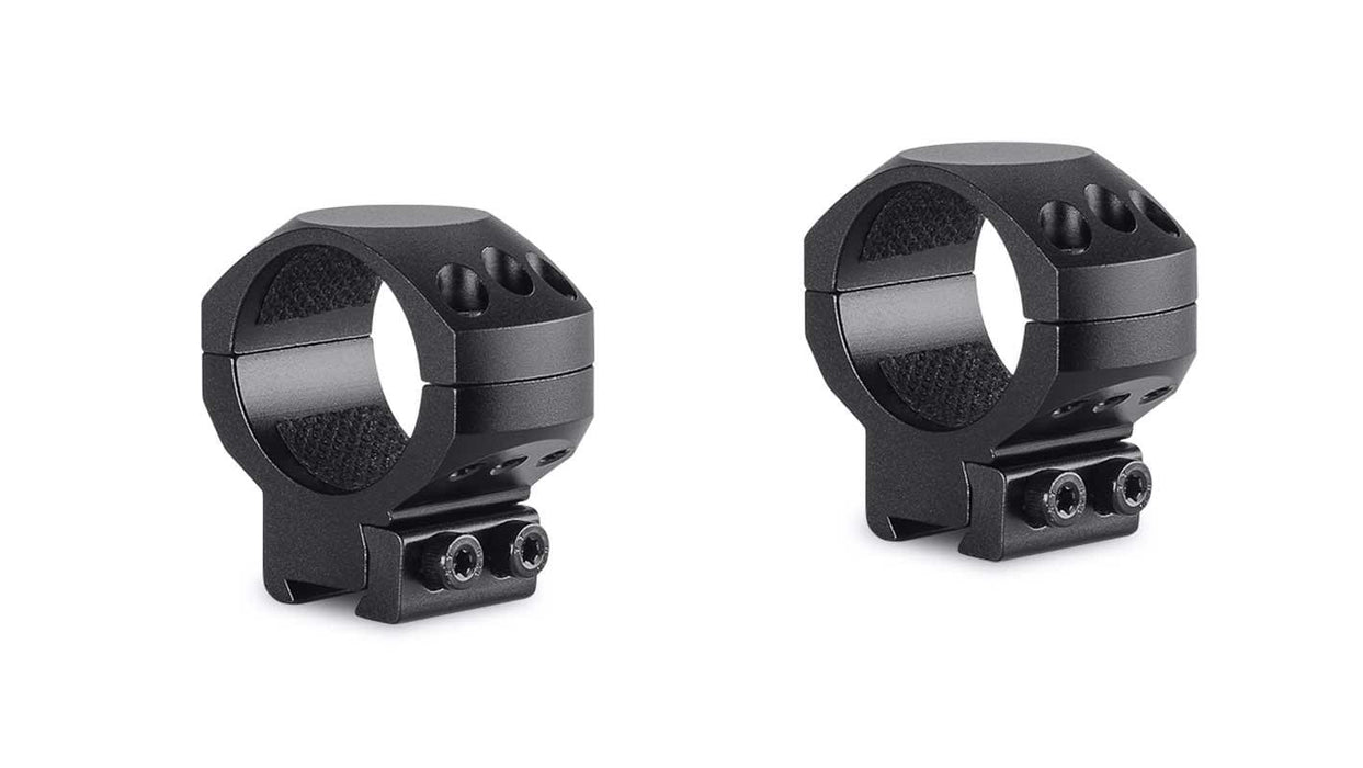 Hawke Tactical Ring Mount 9-11mm Medium/High/Extra High w/ Nut 1"/30mm 2Pc-Black