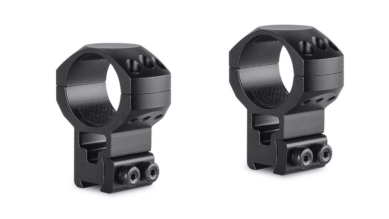 Hawke Tactical Ring Mount 9-11mm Medium/High/Extra High w/ Nut 1"/30mm 2Pc-Black