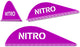Pine Ridge Archery Nitro Vane 2.0 36/Pack - Red/Purple/Neon Yellow/Blue