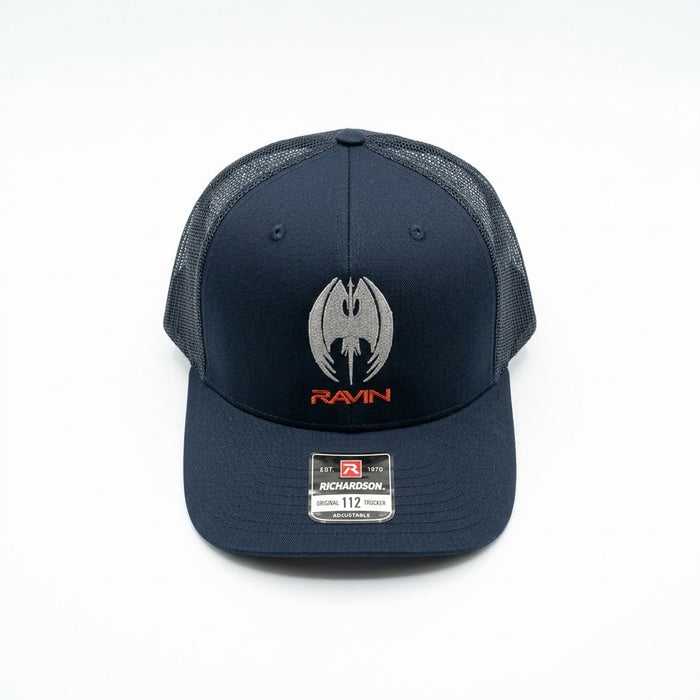 Ravin Logo Black HatRaven Hat Richardson 112 Trucker Cap - Olive, Black