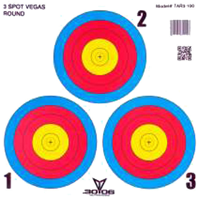 30-06 Outdoors 3-Spot Vegas Paper Target - 6/Pack