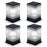 Solar Powered Square Outdoor Garden Pathway Deck Dock Patio Fence Light - 4/Pack