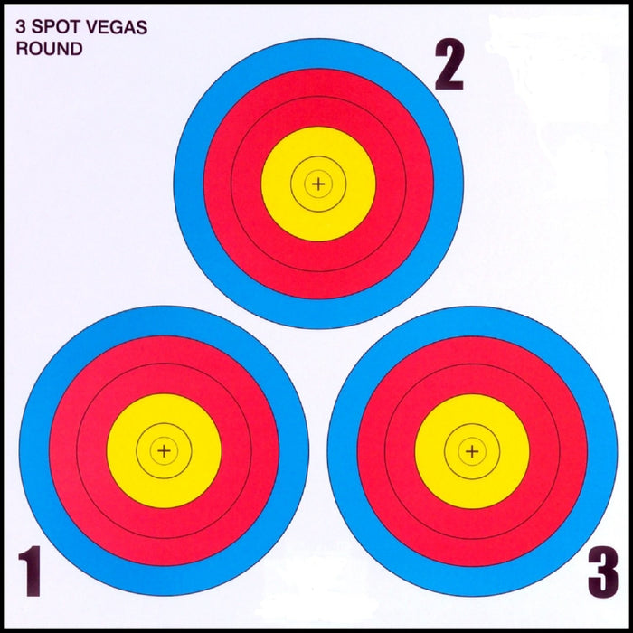 30-06 Outdoors 3-Spot Vegas Paper Target - 100/Case