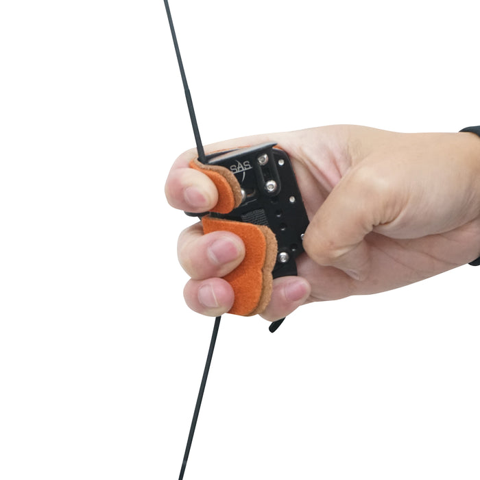 SAS Elite Aluminum Suede Leather Finger Tab Archery Competition Traditional Bow