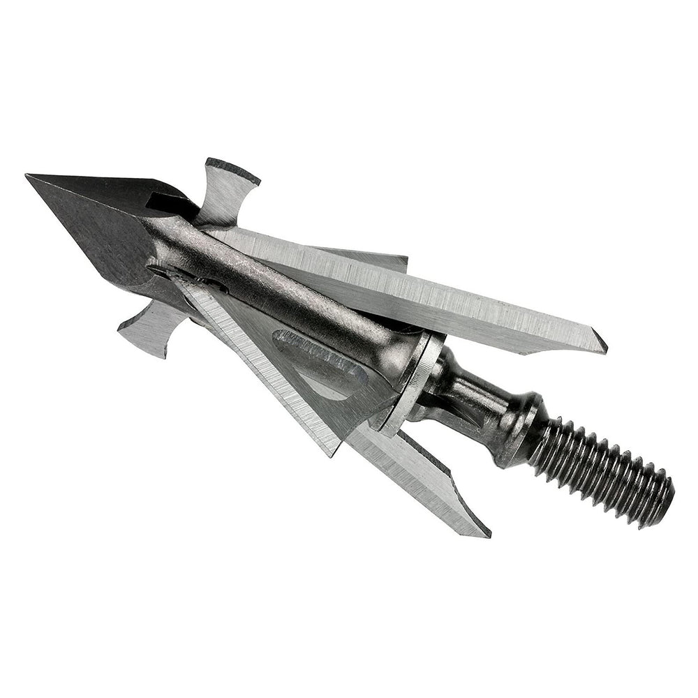 Muzzy Trocar HB Hybrid 100 Grains 4 Blade Broadhead Silver Color - 3/Pack