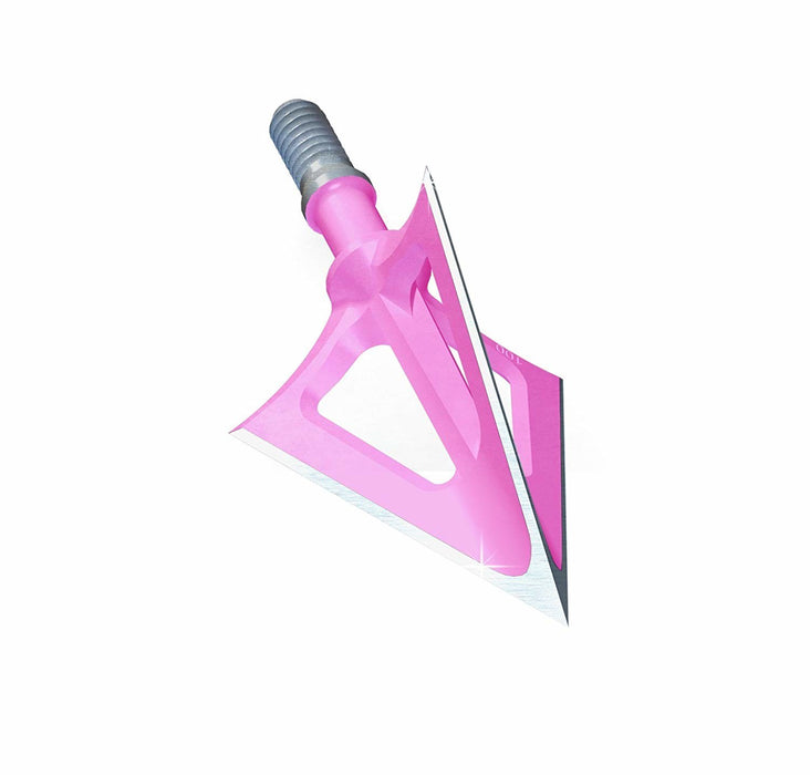 G5 Outdoors Montec 100% Steel Fixed Broadheads Pink Made in the USA - 3/Pack