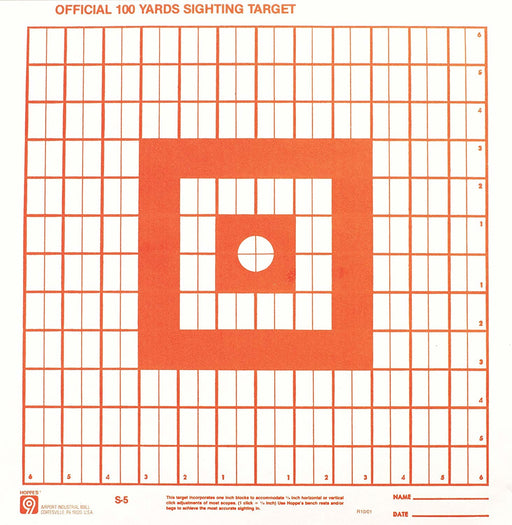 Hoppe's No. 9 100-Yard Fluorescent Orange Target Paper - 20/Pack