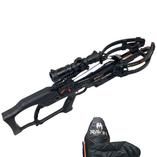 Ravin R10 Crossbow Package R014 400FPS w/ Soft Case, Arrows Scope Quiver Black