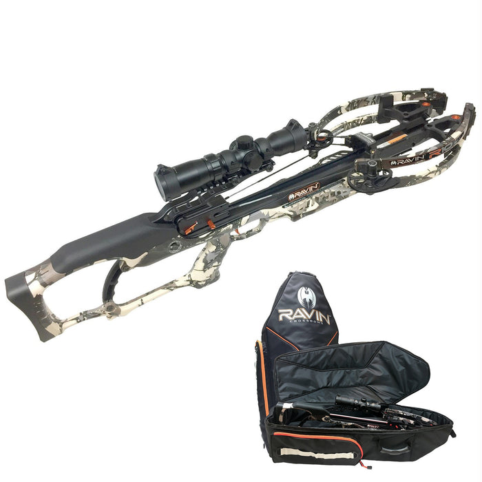 Ravin R10 Crossbow Package R014 400 FPS w/ Soft Case, Arrows Scope Quiver Black