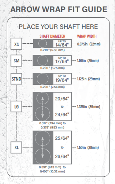 Bohning 4-Inch HD Wrap Pattern Wraps 5-Size - Made in USA