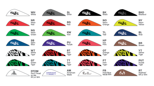 Bohning Blazer Vanes 2" Made in the USA - 100/Pack