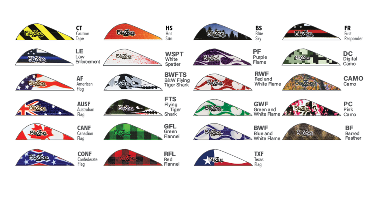 Bohning Blazer Vanes 2" Made in the USA - 100/Pack