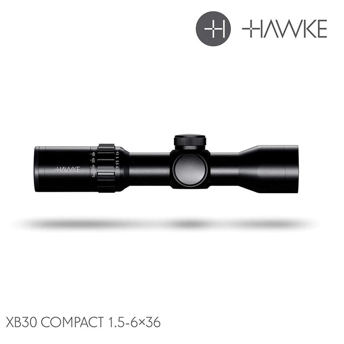 Hawke XB30 Compact Crossbow Scope 30mm 1.5-6x36 IR WA Black - Open Box