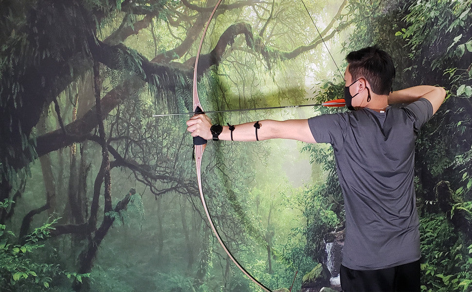 SAS Pioneer Traditional Wood Long Bow Hunting Archery Adult RH/LH - Open Box