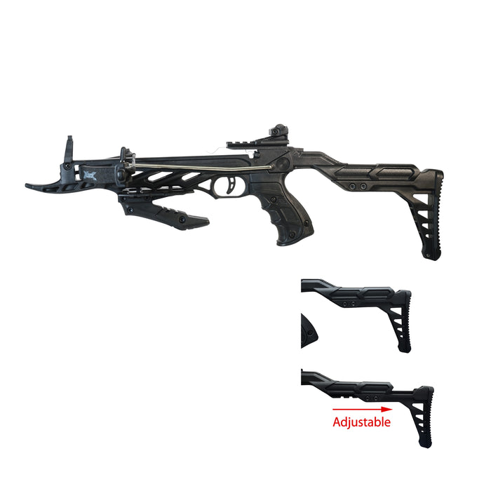 SAS Rogue 80 Pound Self-Cocking Pistol Crossbow Package w/ Adjustable Stock