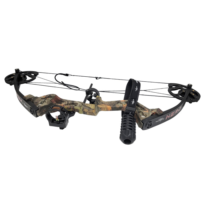 SAS Hero Junior Kid Youth Compound Bow Package 10-25 LBS Camo - Used